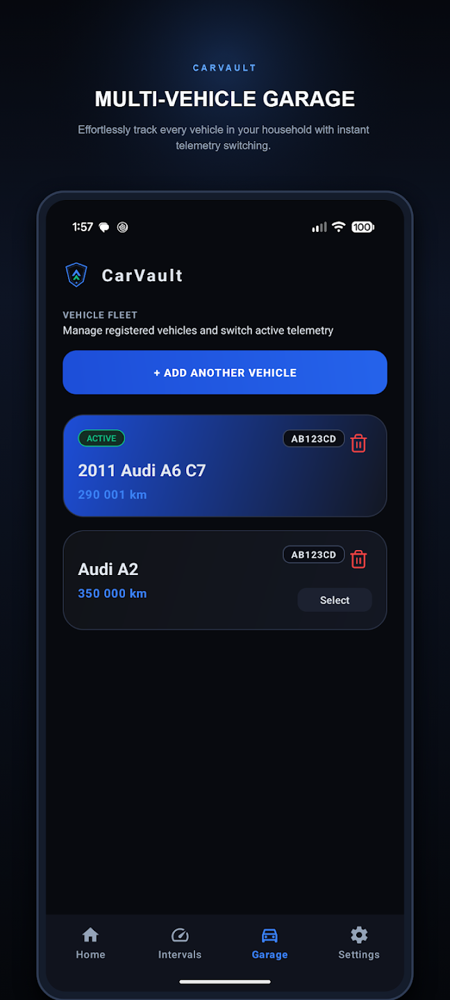 CarVault — Digital Vehicle Logbook — Ukážka 4