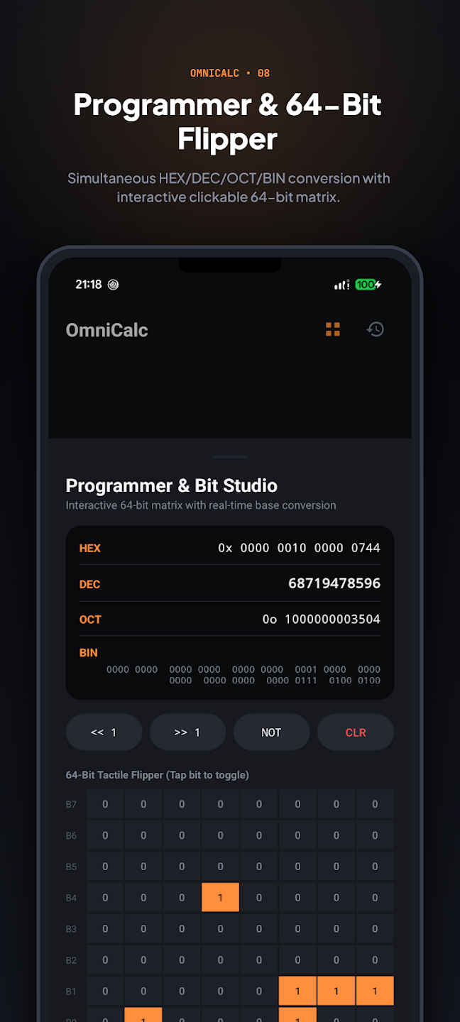 OmniCalc — Everyday & Financial Calculator — Ukážka 8