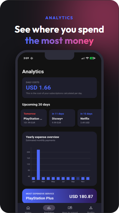SubManager: Track & Save Money — Ukážka 2