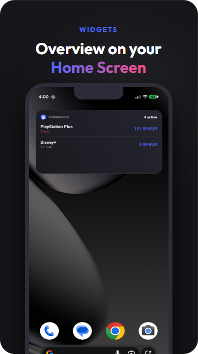 SubManager: Track & Save Money — Ukážka 5